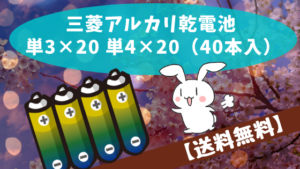 三菱アルカリ乾電池 単3×20 単4×20（40本入）【送料無料】